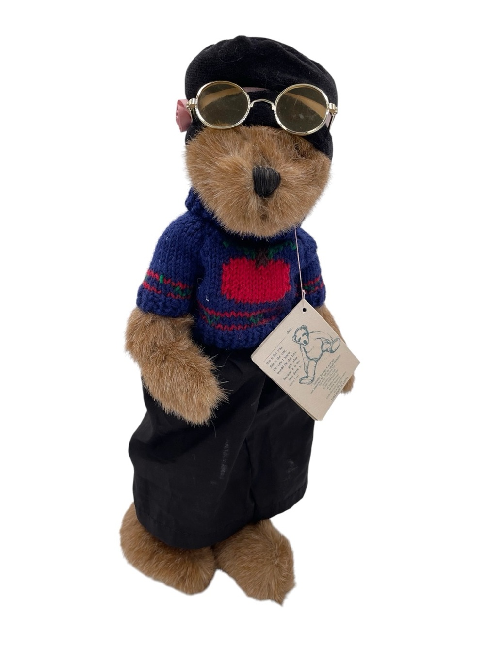 Vintage Boyds Bears Mrs. Bearberg Stuffed Bear & Stand Original Tags Signed 16"